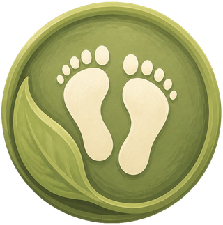 The RyftRealm steps medallion with two footprints.